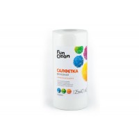 Салфетка Fun Clean вискозная универсальная 25*40см. в рулоне 60 шт. (Акцент)