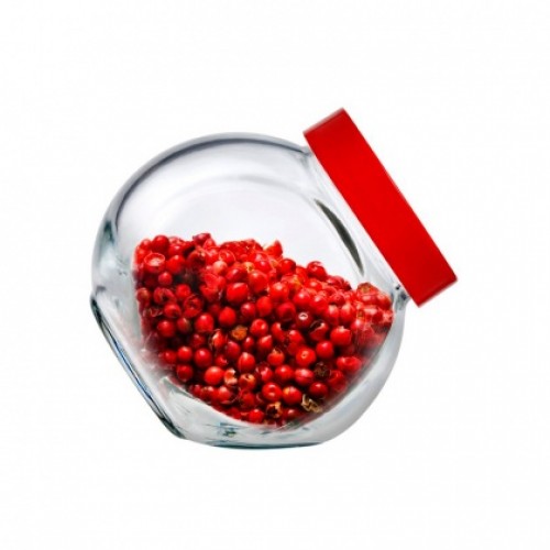 Банка боковая с красной крышкой 200мл Bella