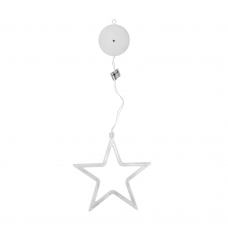 Гирлянда LGB-007 Звезда 5-ти конечная на подвесе с присоской, на батарейках Camelion