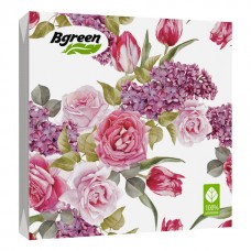 Салфетки бумажные 33*33см, 3-х слойная 20шт Весенний Мотив