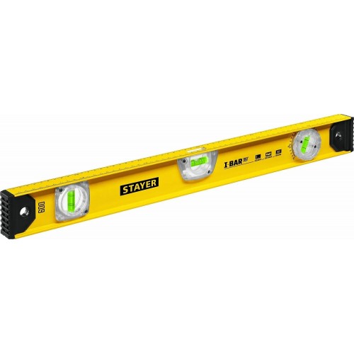 Уровень STAYER I-Bar 180, 600мм двутавровый, уровень с поворотным глазком
