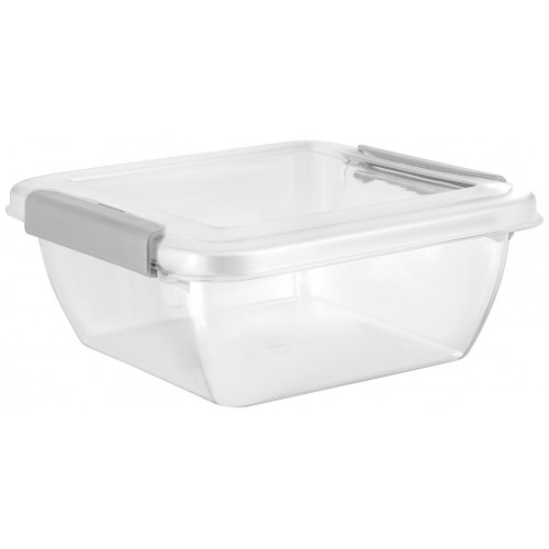 Контейнер для продуктов с защелками 0,5л квадратный Plast Team Helsinki