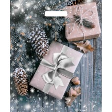 Пакет ламинат с вырубной ручкой 450*380*0,060см Новогодние Подарки, цена за упаковку 50 шт.