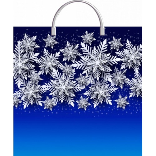 Пакет ПВД с пластиковой ручкой 360*370*0,100 Синева цена за упаковку 10 шт.