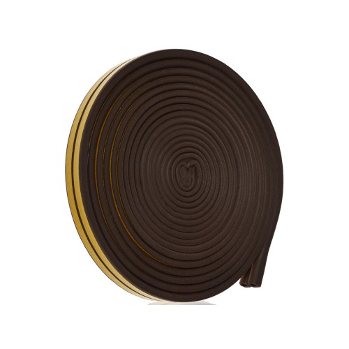 Уплотнитель резиновый D-профиль 8*9мм 10м коричневый ( Д-В)