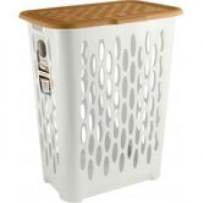 Корзина для белья Keeplex Wood с откидной крышкой 37л 42.2х29х51.5см