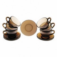 Набор чайный 6 кружек+6 блюдец Дымчатый Набор чайный 6 кружек+6 блюдец Дымчатый