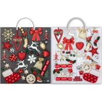 Пакет ПВД с пластиковой ручкой 440*400*0,100 Коллаж Сталь и Беж, цена за упаковку 10 шт.