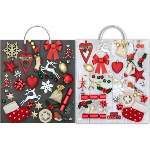 Пакет ПВД с пластиковой ручкой 440*400*0,100 Коллаж Сталь и Беж, цена за упаковку 10 шт.