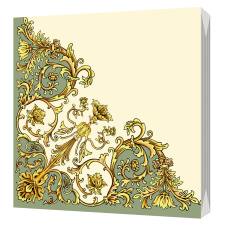 Салфетки бумажные 33*33см 3-х слойная 20шт Флорентийский Стиль (зеленый)