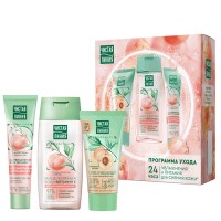 Подарочный набор ЧИСТАЯ ЛИНИЯ PEACH BOOM 2025 Мицелляр вода 100мл+крем д/лица 45мл+Скраб д/лица 50мл