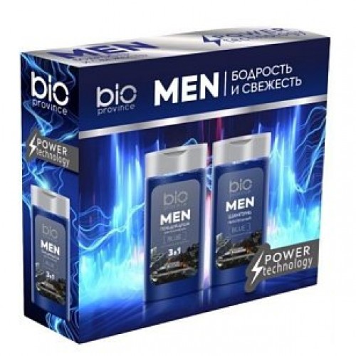 Подарочный набор Bio Province MEN Бодрость и свежесть Гель для душа Уголь 250мл +Шампунь Уголь 250мл