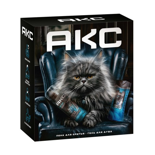 Подарочный набор AXE Айс Чилл 2025 (Пена для бритья 200мл+Гель для душа и шампунь 250мл)