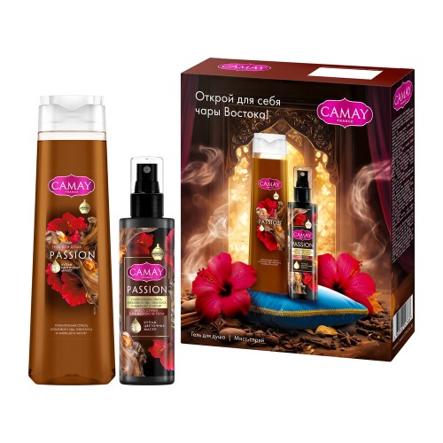 Подарочный набор CAMAY PASSION (гель для душа+мист для тела 250+190мл) Подарочный набор CAMAY PASSION (гель для душа+мист для тела 250+190мл)