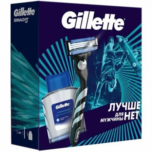 Подарочный набор GILLETTE MACH3 Бритва с 1 сменной кассетой+лосьон после бритья Arctic Ice 50мл