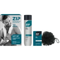 ZIP FOR MEN ПН Lion Гель-шампунь 2в1250мл+мыло твердое 90г+мочалка для тела