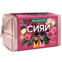 Подарочный набор PALMOLIVE Роскошь масел с маслом Макадамии и экстр Пиона 250мл Гель д/д+косметичка
