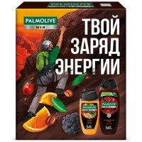 Подарочный набор PALMOLIVE MEN гель д/д  Энергия кофе 500мл гель д/д Цитрус 250мл+мочалка