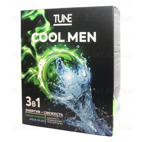 Подарочный набор TUNE MEN COOL Parfume Expert гель д/душа Пит и увл 290м+ Шампунь 3в1 Пит и увл 290м