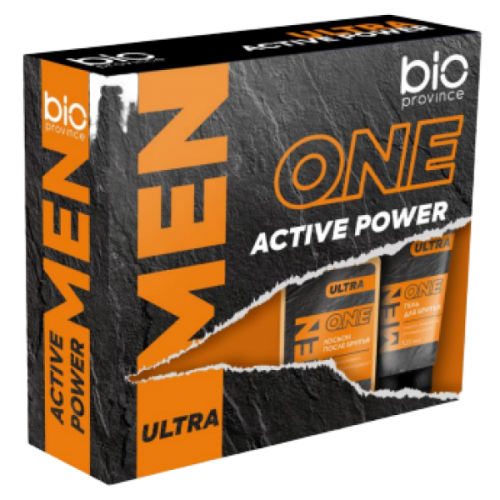 Подарочный набор Bioprovince One MEN гель д/бритья Увлажн 120мл+лосьон п/бритья Успокаив 140мл