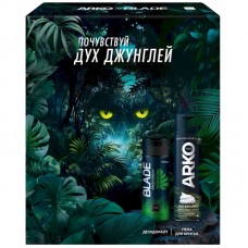 Подарочный набор АРКО пена для бритья Anti-Irritation 200мл + дезодорант Blade Green Dream 150мл Подарочный набор АРКО пена для бритья Anti-Irritation 200мл + дезодорант Blade Green Dream 150мл