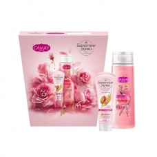 Подарочный набор CAMAY+Бархатные ручки Красота и Уход 2025 (гель д/душа 250мл+крем д/рук 80мл)