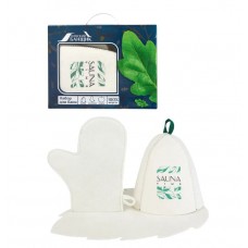 Набор для бани Sauna (шапка, коврик, рукавица)