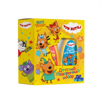 Подарочный набор ТРИ КОТА детский Гель-шампунь 250мл+Пена для ванны 250мл