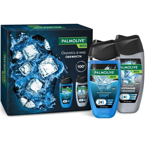 Подарочный набор PALMOLIVE MEN Спорт и арктич.ветер (Гель д/д Спорт 250мл+гель д/д Арктич.ветер)
