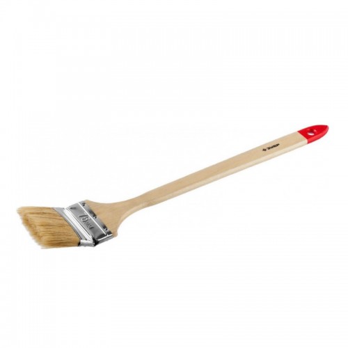 Кисть радиаторная угловая нат.щетина, деревянная ручка, 75мм ЗУБР Кисть радиаторная угловая нат.щетина, деревянная ручка, 75мм ЗУБР