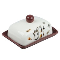 Масленка керамика 17х12,5х8см Котовасия, керамика, MILLIMI Масленка керамика 17х12,5х8см Котовасия, керамика, MILLIMI