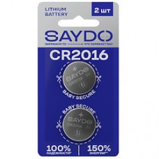 Батарейки литиевые «SAYDO Medium» размер CR2016, блистер 2 шт.