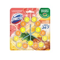 ДОМЕСТОС блок гигиенический для унитазов Трио Свежесть цитруса