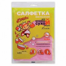 Золушка Салфетка Блеск хозяйственная из вискозы 3 шт (30*38см) (Акцент) Золушка Салфетка Блеск хозяйственная из вискозы 3 шт (30*38см) (Акцент)