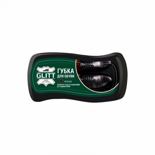 GLITT Губка для обуви для гладкой кожи черная волна