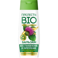 Прелесть Био бальзам для поврежд. и сухих волос с репейным маслом Восстановление и Укрепление 250мл