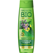 Прелесть Био шампунь для всех типов волос с экстрактом крапивы Укрепление и Защита 400 мл