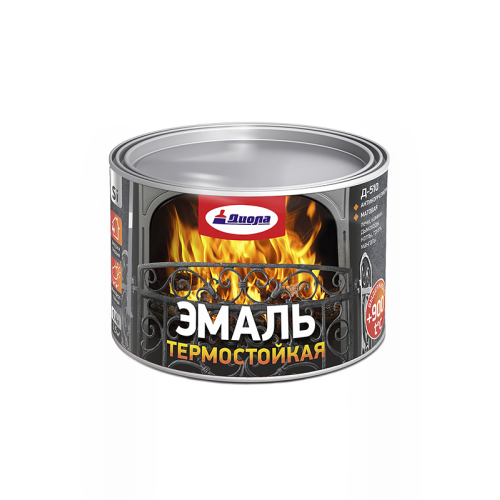 Эмаль термостойкая, черная, до 