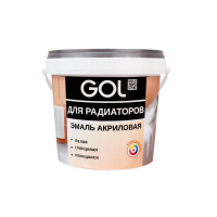 Эмаль для радиаторов акриловая, глянцевая белая  0,9кг GOL