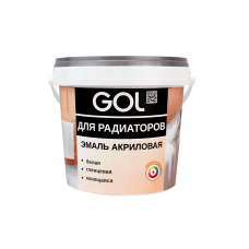 Эмаль для радиаторов акриловая, глянцевая белая  0,9кг GOL