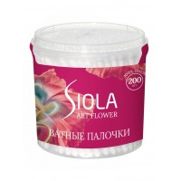 SIOLA Коллекция 1 Art Flower Ватные палочки 200шт стакан SIOLA Коллекция 1 Art Flower Ватные палочки 200шт стакан
