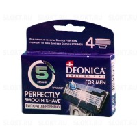Deonica 5 лезвий FOR MEN Сменные кассеты для бритья, 4 шт