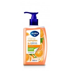 AURA Vitamin Complex Жидкое мыло 2в1 для рук и тела Апельсин и витамины флакон/дозатор 500мл КК/12