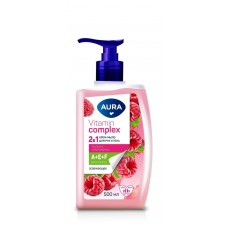 AURA Vitamin Complex Крем-мыло 2в1 для рук и тела Малина и витамины флакон/дозатор 500мл КК/12