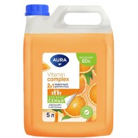 AURA Vitamin Complex Жидкое мыло 2в1 для рук и тела Апельсин и витамины канистра 5000мл КК/1