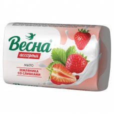 Весна Ассорти мыло туалетное 90гр Земляника со сливками