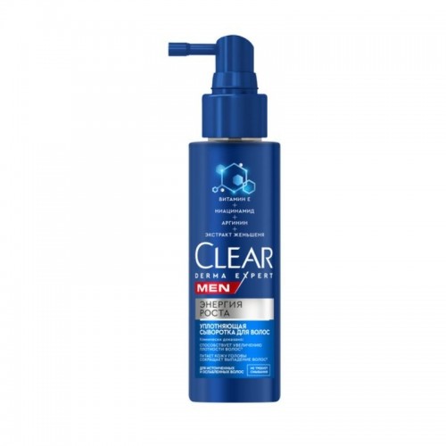 CLEAR MEN DERMA EXPERT сыворотка уплотняющая д/волос 190мл Энергия роста