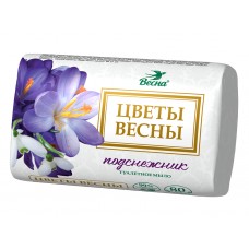 Цветы весны мыло туалетное 90гр Подснежник