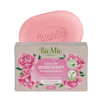 BioMio туалетное мыло натуральное 90гр Пион и пальмароза BIO-SOAP