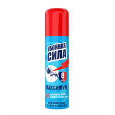 Убойная сила Maximum аэрозоль (комары, клещи, мошка, пауты, блохи) 5 в 1, 100 см3